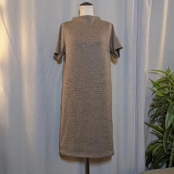 Arc'teryx Dress Laina Tan Brown Shift Mock Neck Sweater Dress XS - Picture 3 of 8